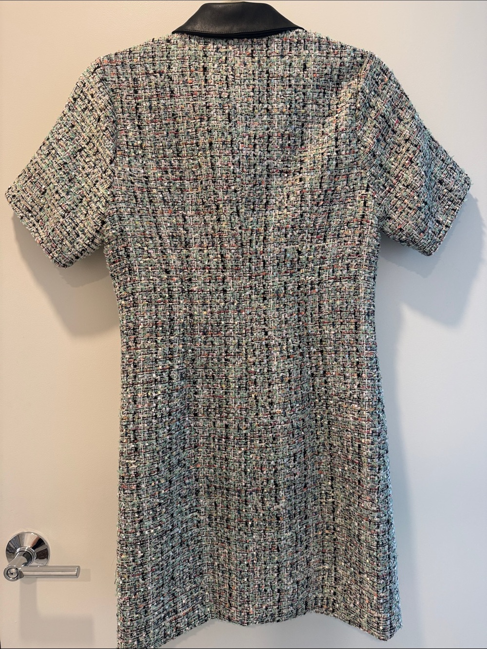 Vici Multicolor Tweed Mini Dress with Black Trim - Picture 7 of 7